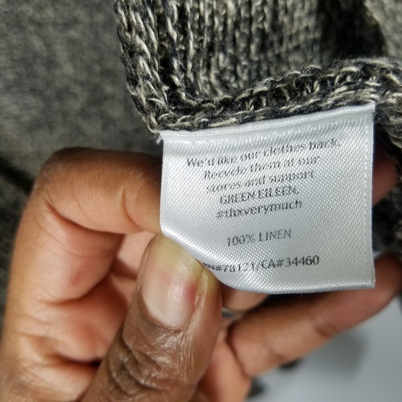 Eileen Fisher 100% Linen Open Front Cozy Cardigan - Picture 4 of 5